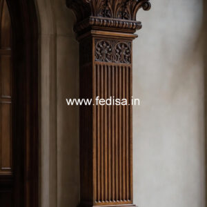 Wooden Pillar Design for Classic Architecture