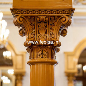 Wooden Pillar Designs for Grand Entrance