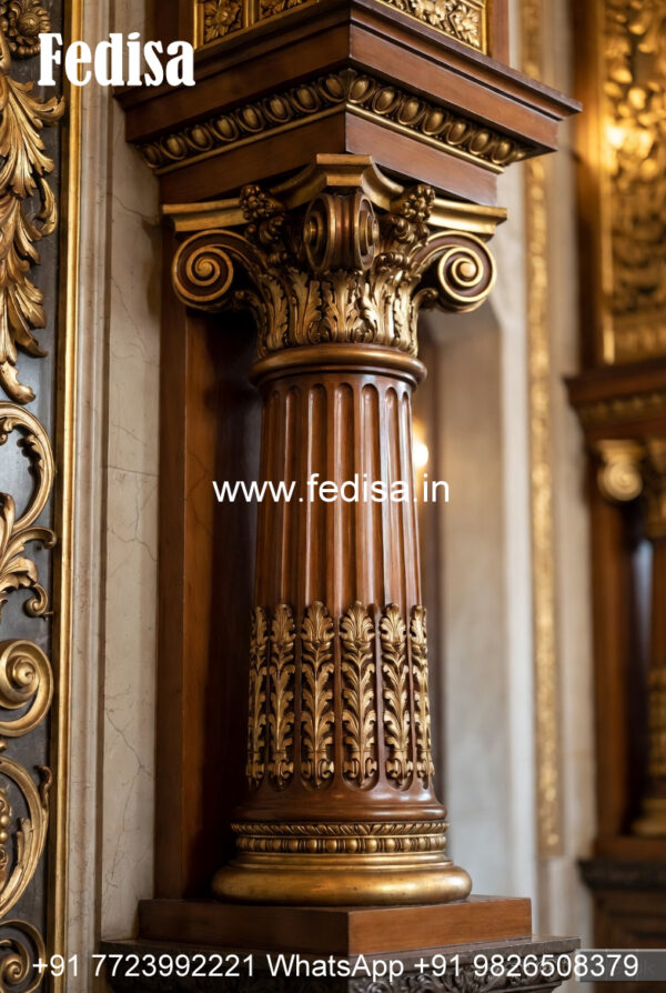 Wooden Pillar Designs for Rich Home Decor - Fedisa