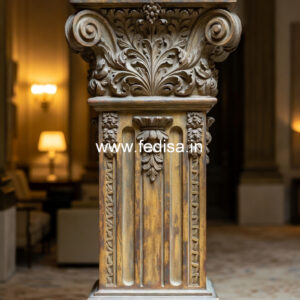 Wooden Pillar Design for Living Room Decor