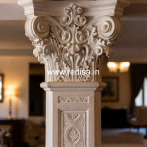 Decorative Wooden Pillar Design for Hall