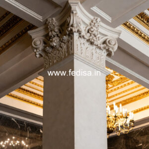 Wooden Pillar Design for Hall Decoration