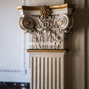 Wooden Pillar Design with Antique Style
