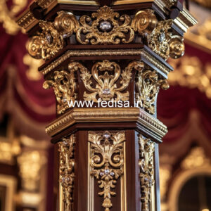 Wooden Pillar Design with Creative Style