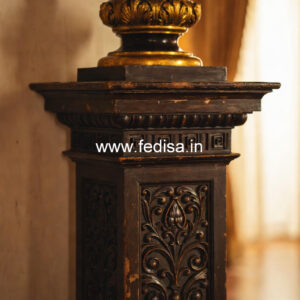 Wooden Pillar Design for Luxury Living