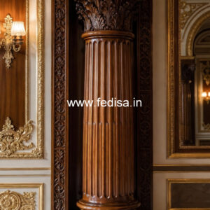 Wooden Pillar Design with Premium Finish