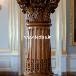 Wooden Pillar Design with Royal Interiors