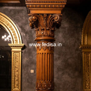 Wooden Pillar Design with Elegant Style