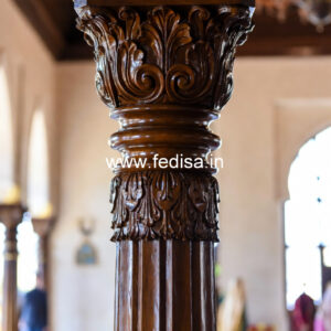 Wooden Pillar Design for Elegant Interiors