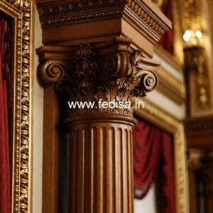 Wooden Pillar Design for Grand Interiors