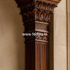 Wooden Pillar Design for Interior Luxury