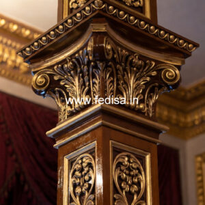 Wooden Pillar Design with Royal Craft