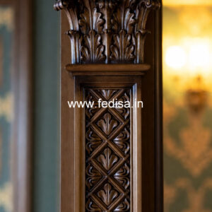 Wooden Pillar Designs for Grand Entrance