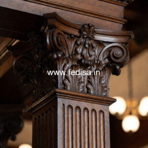 Wooden Pillar Designs That Feel Like Art Pieces