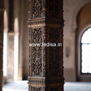 Wooden Pillar Design for Living Room Decor