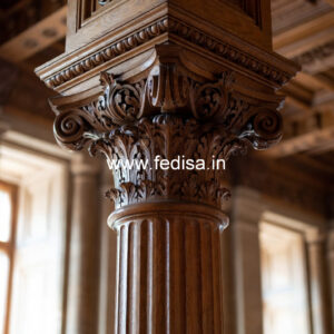 Wooden Pillar Design for Home Entrance