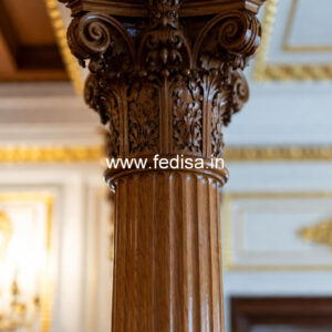 Wooden Pillar Design for Temple Area