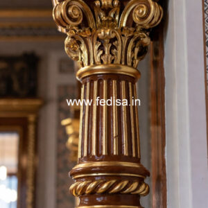 Wooden Pillar Design for Hall Decoration