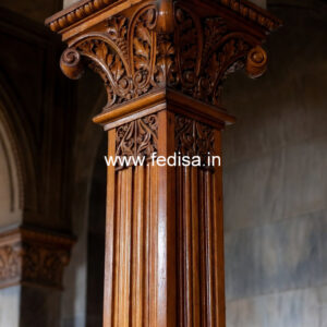 Wooden Pillar Design for Hallway