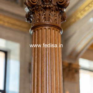 Wooden Pillar Design with Creative Style