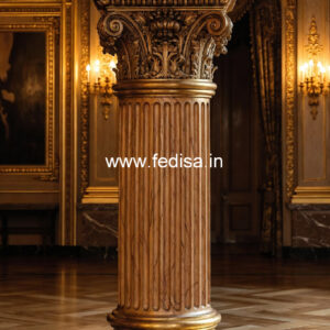 Wooden Pillar Design for Indoor Decoration