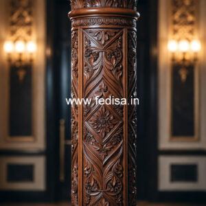 Wooden Pillar Design with Royal Interiors