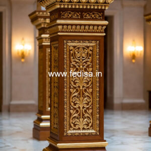Wooden Pillar Design for Designer Spaces