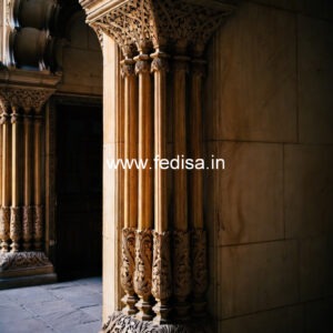 Wooden Pillar Design with Luxury Finish