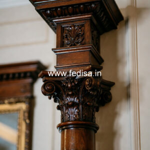 Wooden Pillar Design with Classic Beauty