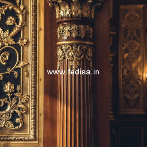 Wooden Pillar Design for Premium Interiors