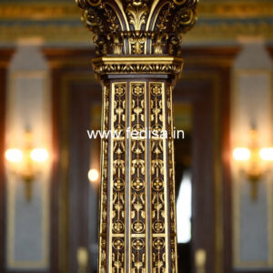 Wooden Pillar Design with Designer Finish
