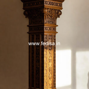 Wooden Pillar Design for Classic Architecture