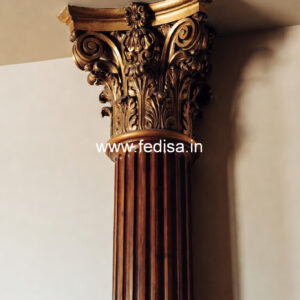 Wooden Pillar Design with Royal Craft