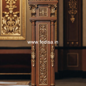 Royal Wooden Pillar Designs for Villas