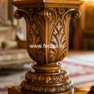 Handmade Wooden Pillar Design for Interiors