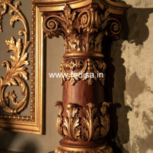 Wooden Pillar Design for Classic Interiors