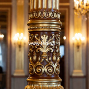 Wooden Pillar Design with Antique Style