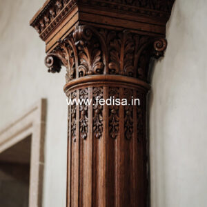 Wooden Pillar Design for Hallway