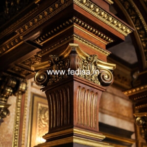 Wooden Pillar Design for Interior Styling