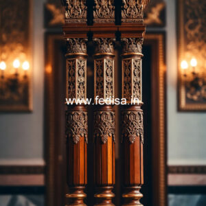 Wooden Pillar Design for Interior Theme
