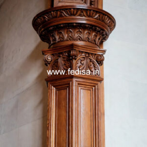 Wooden Pillar Design with Premium Finish