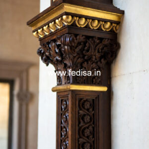 Wooden Pillar Design for Designer Spaces