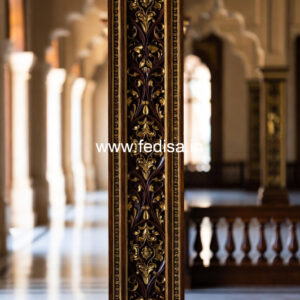 Wooden Pillar Design with Elegant Style