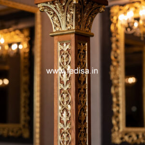 Wooden Pillar Design for Classic Architecture