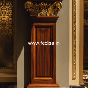 Decorative Wooden Pillar Design for Hall