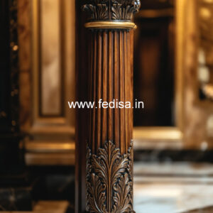 Handmade Wooden Pillar Design for Interiors