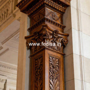 Luxury Wooden Pillar Design for Home