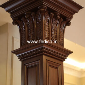 Vintage Wooden Pillar Design for Home