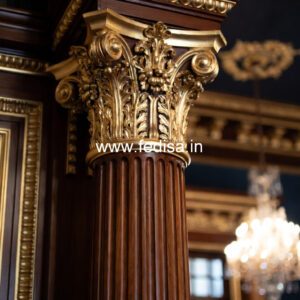 Wooden Pillar Design for Entryway