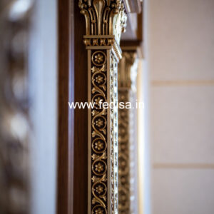 Wooden Pillar Design with Smooth Finish
